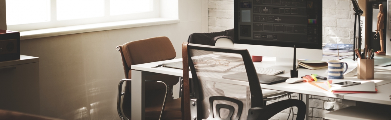 Contemporary Room Workplace Office Supplies Concept